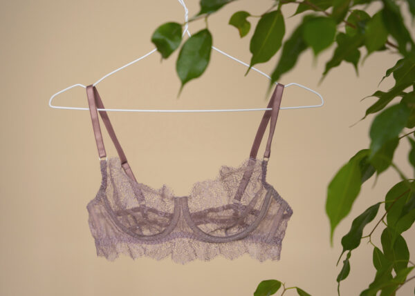 Elegant Lace and Satin Bralette