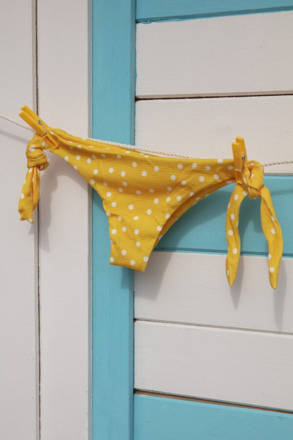 Polka Dot Yellow Bikini Bottom